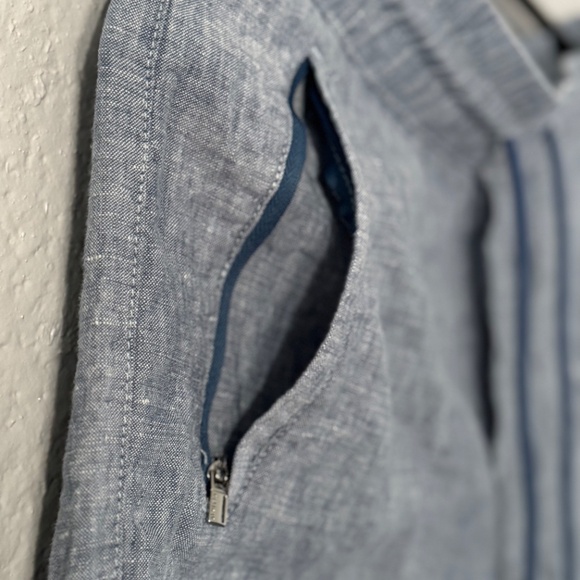 Athleta‎ Retreat Linen Joggers | Size 6 | Light Blue Chambray - Picture 4 of 8